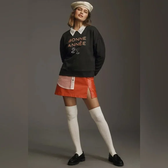 Phthalo Ruth ‘Bonne Année’ Varsity Crew Pullover - Picture 2 of 6